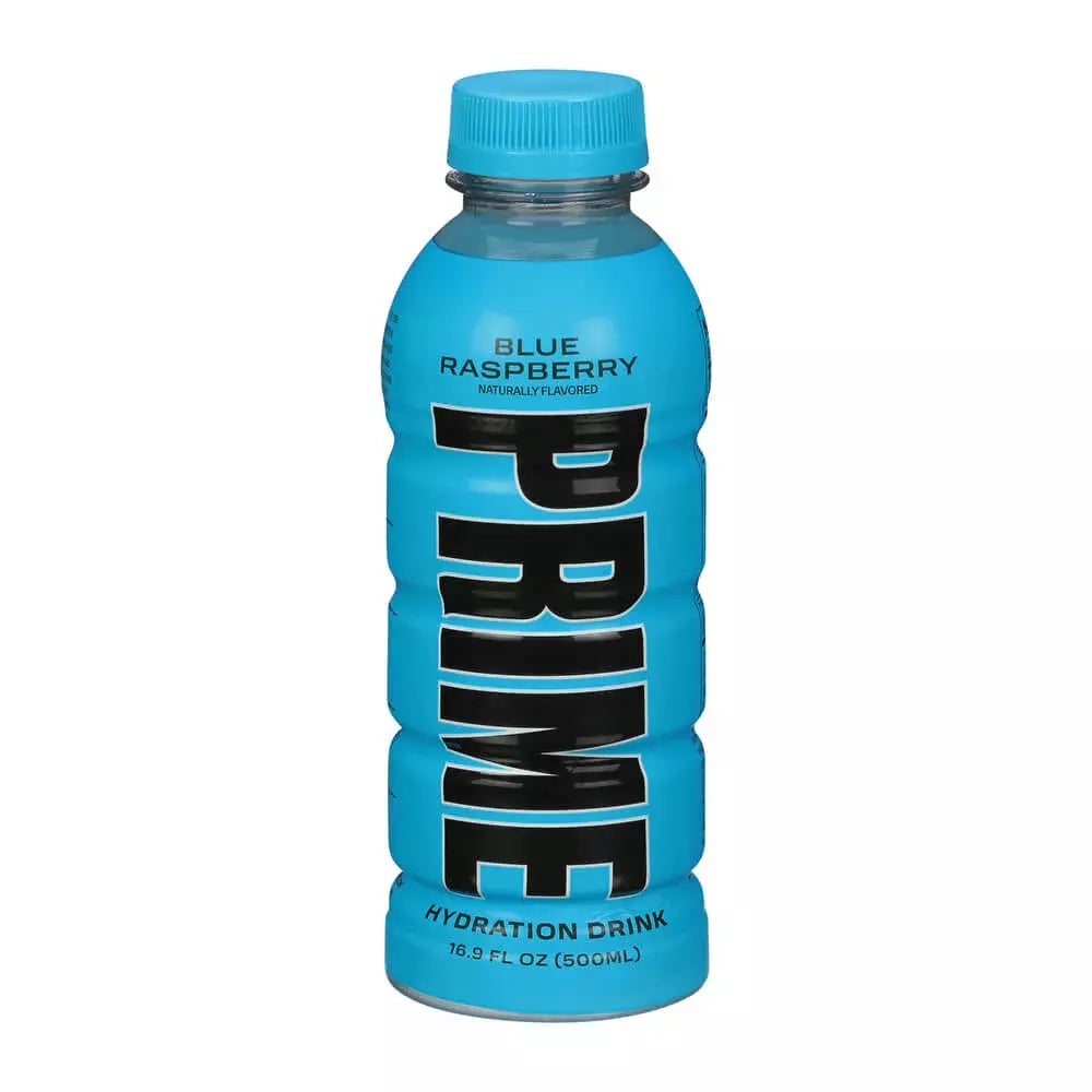 Prime Hydration Drink Blue Raspberry Framboise Bleue 500 ml